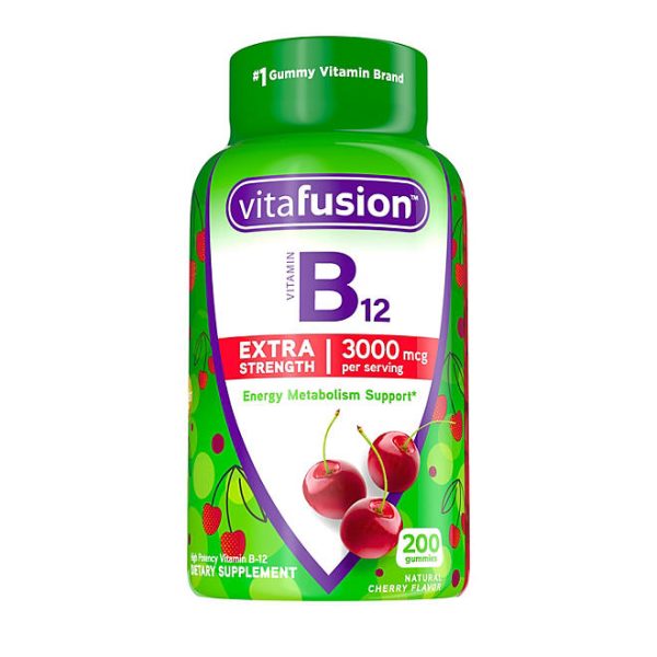 Vitafusion Extra Strength B12 Vitamin Gummies, 3000 mcg, Cherry (200 ct.) Online Sale