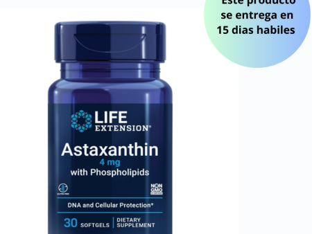 Astaxanthin 4mg , 30 capsulas - Life Extension Supply