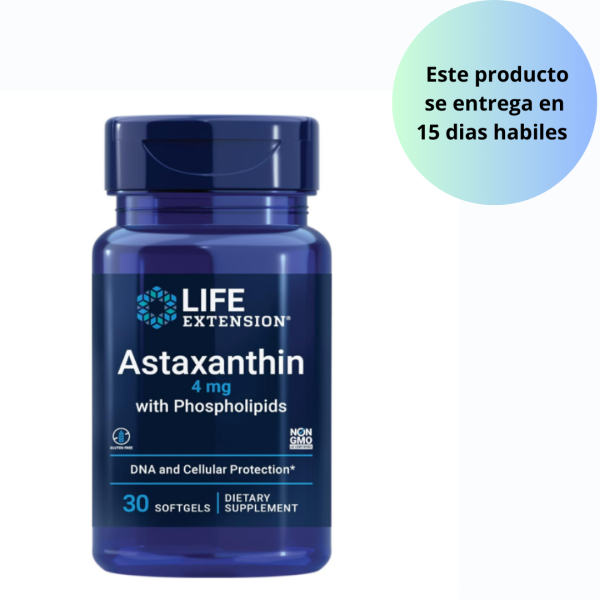 Astaxanthin 4mg , 30 capsulas - Life Extension Supply