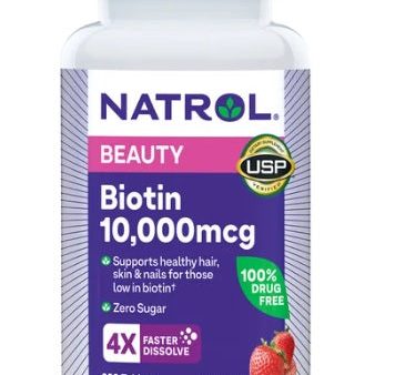 Biotin Natrol 10,000 mgc. 250 Tabletas de  Disolucion Rapida Supply