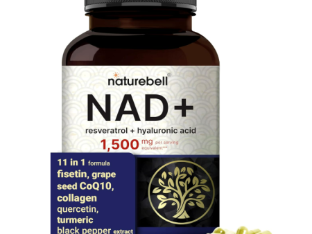 Naturebell , NAD+ resveratrol + acido hialuronico 1,500mg  , 11 in-1 - 240 capsulas vegetarianas Supply