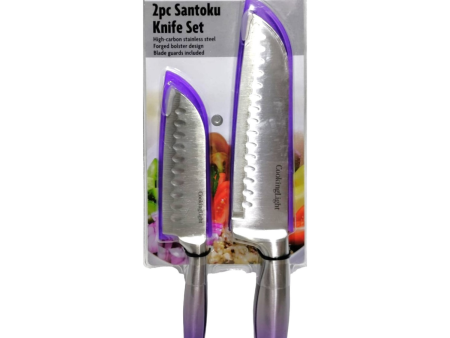 Cuchillos COOKING LIGHT set 2 cuchillos Santoku 5  y 7  Fashion