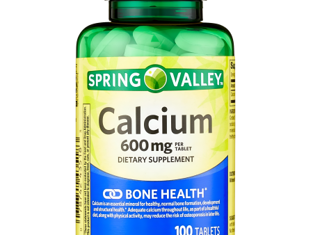 Calcio - Spring Valley Calcium Tablets, 600 mg, 100  tabletas Fashion