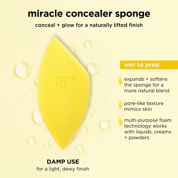 Real Techniques DUO DE ESPONJAS Miracle Complexion Sponge + Concealer Sponge Duo For Sale