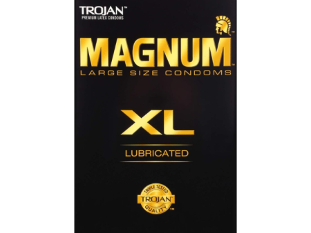 TROJAN Magnum XL Lubricated Premium Latex Condoms For Sale