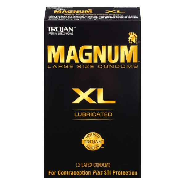 TROJAN Magnum XL Lubricated Premium Latex Condoms For Sale