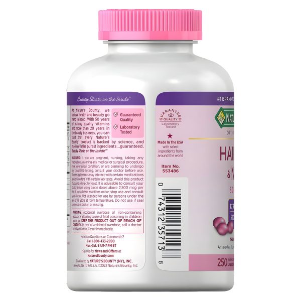 Hair , Skin & Nails 250 capsulas - Natures Bounty Online Sale