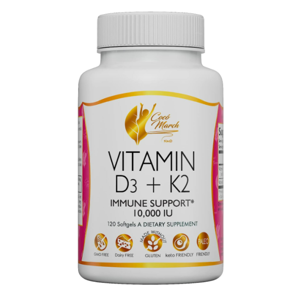 Vitamina D3 + K2 10,000 IU - 120 capsulas For Sale