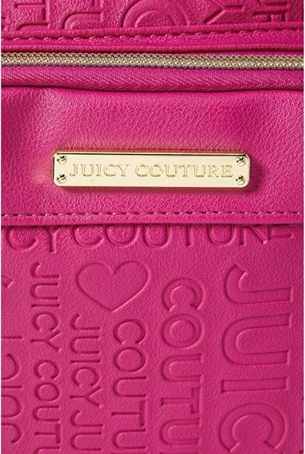 Juicy Couture Mochila Word Play, Logotipo de frambuesa en relieve, Mochila Word Play on Sale