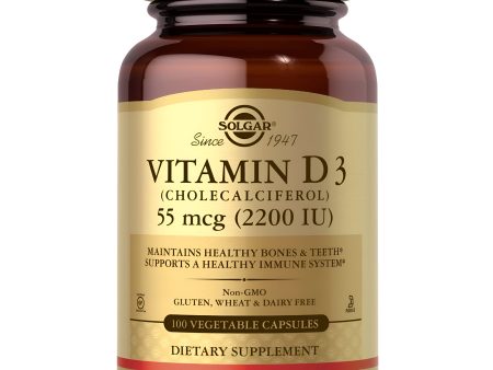 Solgar Vitamina D3 (colecalciferol) 55 mcg (2200 UI) - 100 capsulas vegetables Online