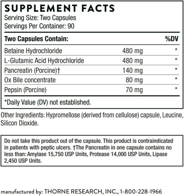 Thorne Research, Advanced Digestive Enzymes Bio-gest, mezcla de enzimas digestivas para ayudar a la digestión 180 caps Hot on Sale