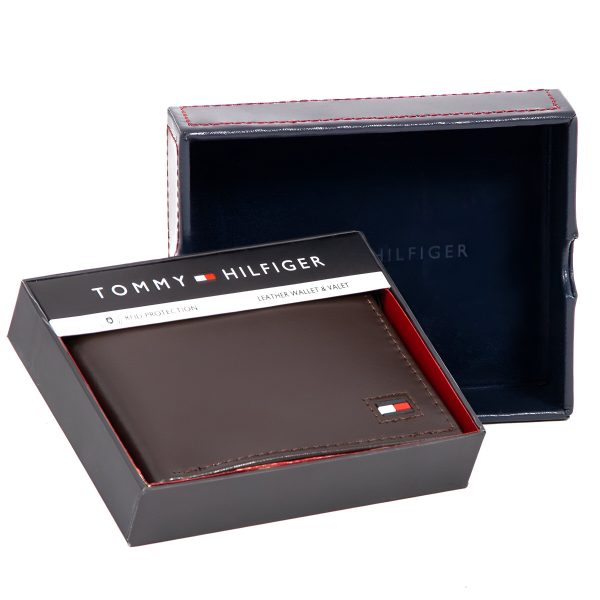 Billetera Tommy Hilfiger Hombre Piel Café Bifold Original M33 Fashion