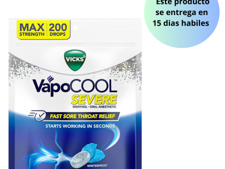 Vicks VapoCool Severe Max Strength Medicated Sore Throat Drops- 200 caramelos Hot on Sale