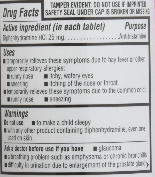 Allergy Medicine Kirkland Signature, Difenhidramina Hci 25 mg 600 minitabletas. Discount