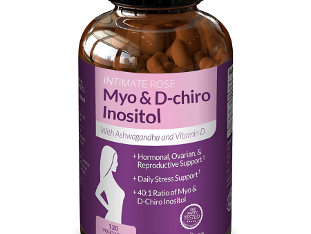 Intimate Rose , Myo-inositol y D-Chiro Inositol 40:1 Blend + Vitamina D3 + Ashwagandha - 120 capsulas - Equilibrio hormonal y apoyo ovárico For Sale