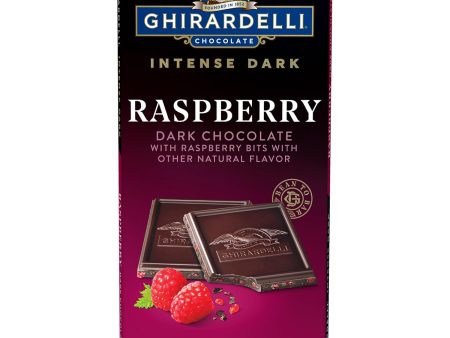 GHIRARDELLI RASPBERRY Dark Chocolate - Barra de chocolate negro intenso, frambuesa 100g Fashion