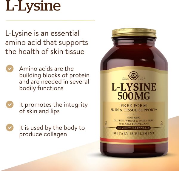 L-Lysine 500 mg Solgar -  Capsulas Vegetales Cheap