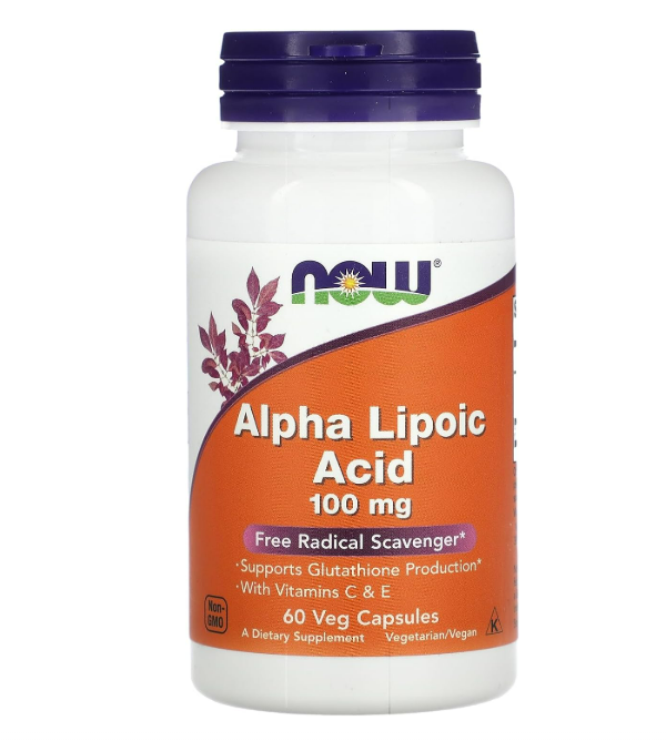 Now - Alpha lipoic acid 100mg , 60 capsulas vegetarianas Discount