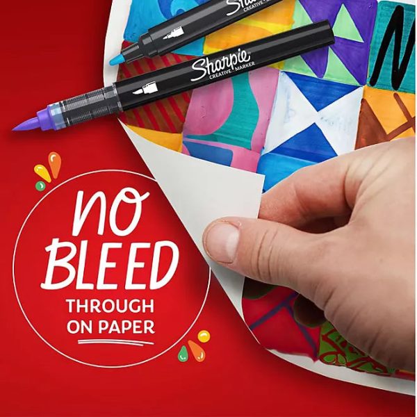 Sharpie Creative Markers, Brush & Bullet Tips, Assorted Colors, 12 plumones Online now