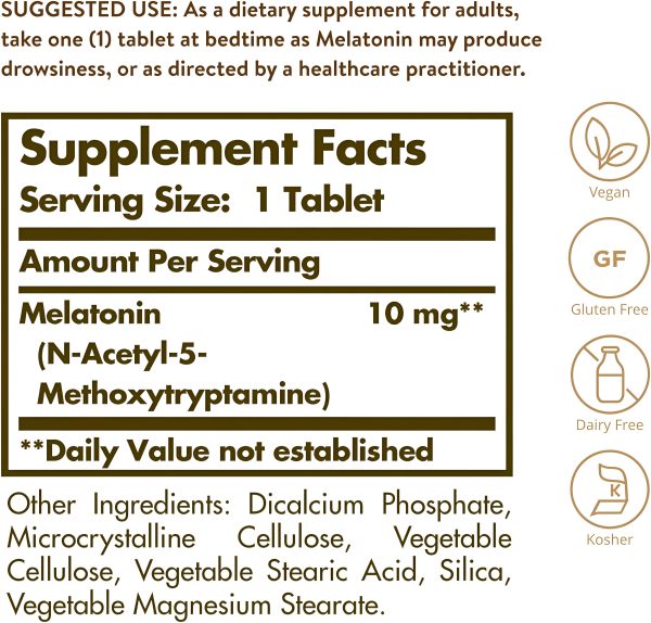 Melatonina 10mg - 60 tabletas Solgar Cheap