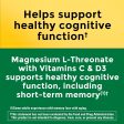 Nature Made L-treonato de magnesio con vitamina C y vitamina D3, proporciona 130 mg de magnesio de 1800 mg de treonato de magnesio L, suplemento de magnesio de apoyo cognitivo, 90 cápsulas For Sale