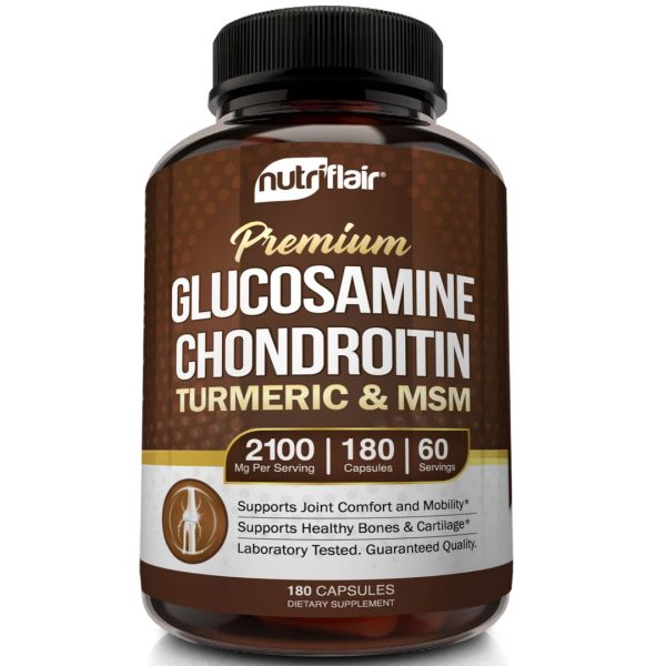 GLUCOSAMINA CONDROITINA  CÚRCUMA Y MSM -Nutriflair 180 cápsulas Online now