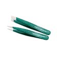 Tweezerman Emerald Shimmer Micro Mini Slant & Point Tweezer Set For Discount