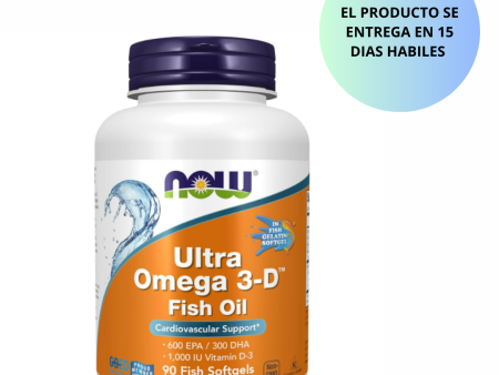 Now Ultra Omega 3- D fish oil 600EPA 300DHA (1000IU D3) - 90 capsulas on Sale