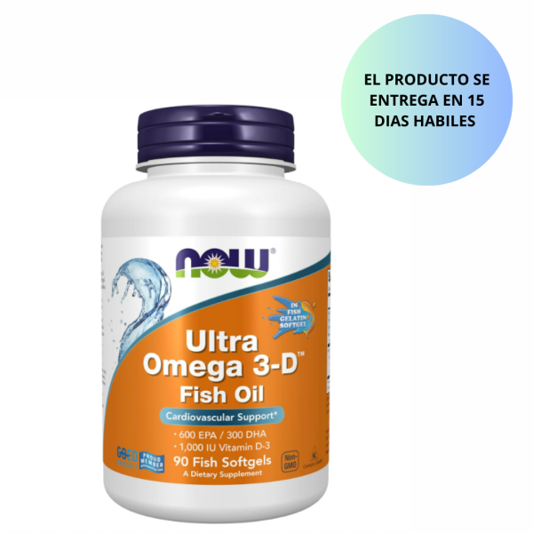 Now Ultra Omega 3- D fish oil 600EPA 300DHA (1000IU D3) - 90 capsulas on Sale