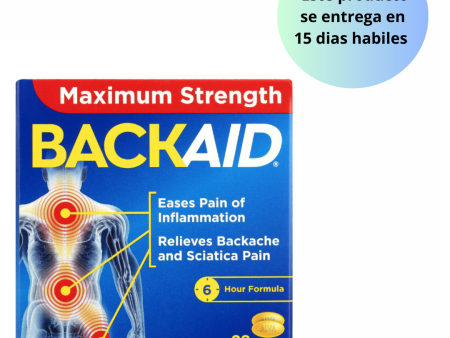 Backaid Analgésico de Espalda de Máxima Potencia Fórmula de 6 Horas, Comprimidos sin Aspirina, 28 Unidades Online Hot Sale