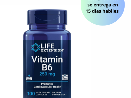 Life Extension Vitamin B6 250 mg , 100 capsulas vegetarianas Online