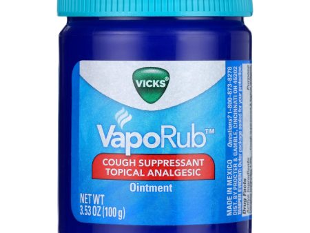 Vicks VapoRub Ungento Analgésico Tópico Supresor de la Tos-  100g Supply