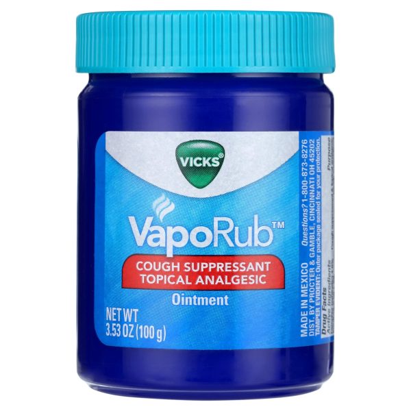 Vicks VapoRub Ungento Analgésico Tópico Supresor de la Tos-  100g Supply