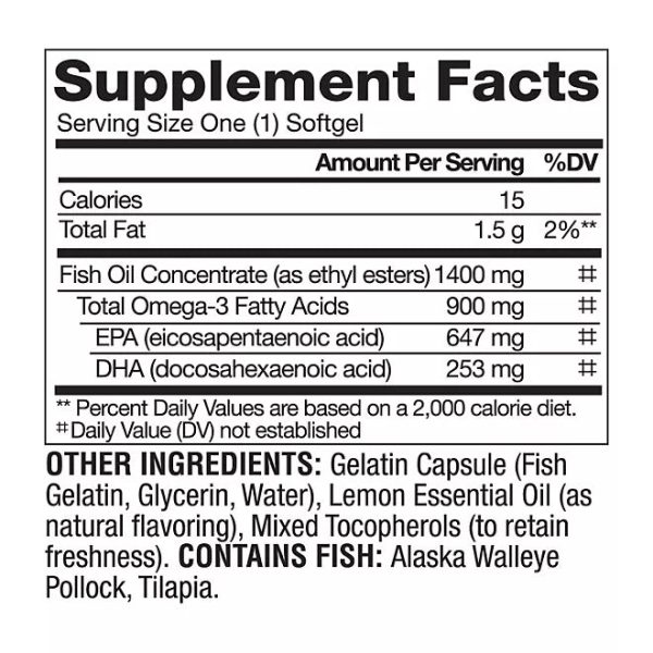 Member s Mark 1400 mg Triple-Strength Wild Alaskan Fresh Fish Oil (150 ct.) on Sale