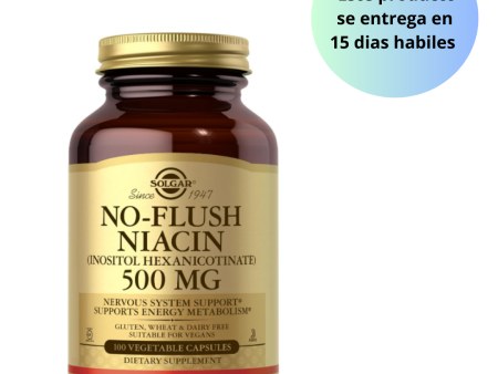 Solgar  Niacin 500mg , NO-FLUSH  , 100 tabletas Fashion