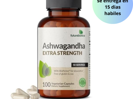 Futurebiotics Ashwagandha - Soporte extra fuerte para el estrés y el estado de ánimo con BioPerine - Fórmula sin OMG, 100 cápsulas vegetarianas Cheap