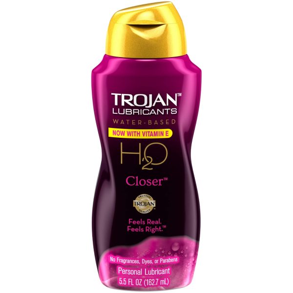 Lubricantes TROJAN Lubricante personal H2O Closer a base de agua 163 ml. Online Hot Sale