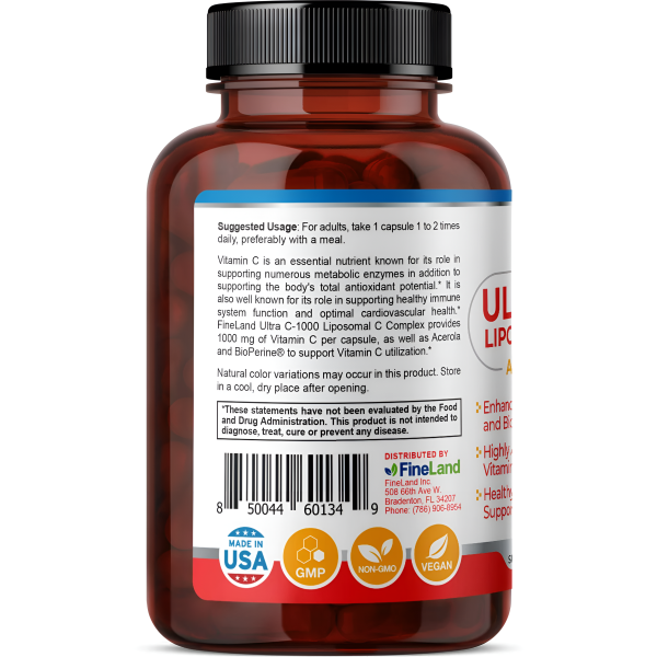 Ultra C-100 Liposomal, C complex - Fineland , 60 capsulas Supply