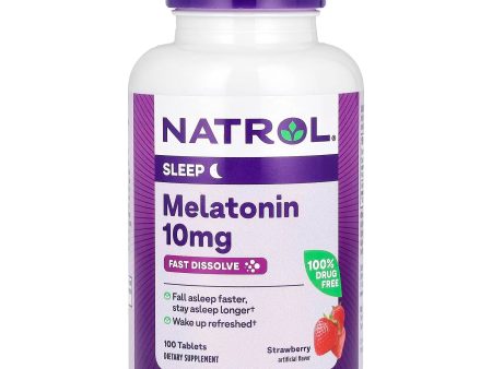 Natrol Melatonina 10mg Fast Dissolve 100 tabletas sabor a fresa Supply