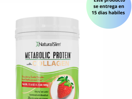 PUBLICACION SE ELIMINARA PRONTO JN  21  10  24 METABOLIC PROTEIN® COLLAGENO SABOR FRESA , 500G on Sale