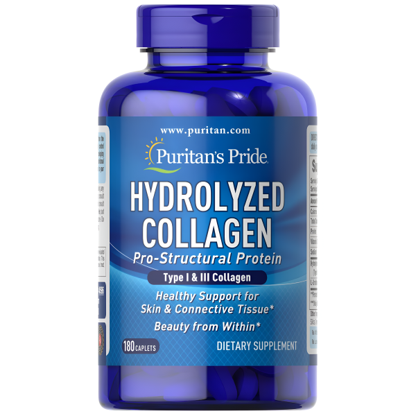 Hydrolyzed Collagen - colageno hidrolizado Puritan s Pride 180 cápsulas Supply