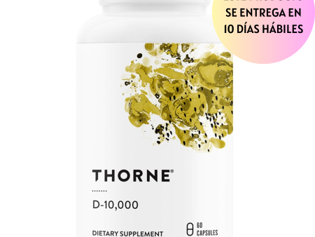 Suplemento alimenticio con vitamina D-10,000 y vitamina D3 (10,000 IU) para unos huesos y músculos sanos (60 cápsulas), de Thorne Research Sale