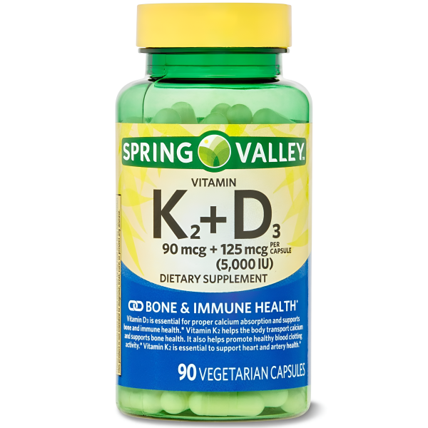 Vitamina K2+D3 Spring Valley - 90 Capsulas Vegetarianas For Sale