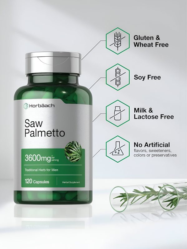 SAW PALMETTO EXTRACTO 3600MG  120 CAPSULES - HORBAACH Online Sale