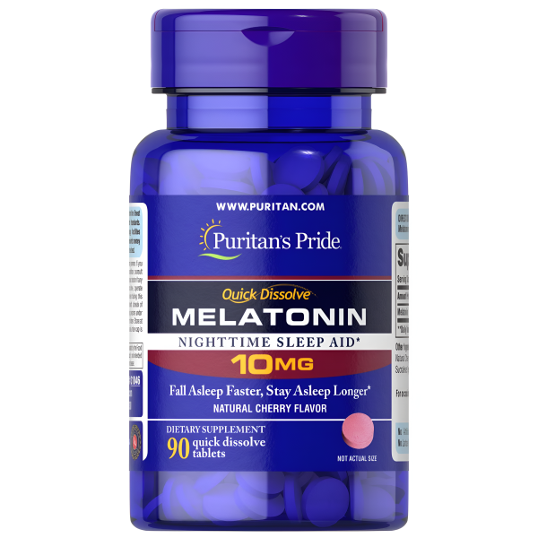 Melatonina Puritans Pride 10mg 90 tabletas  Quick Dissolve tablets For Sale