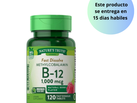 Vitamina B-12 1000mcg fast dissolve , 120 tabletas disolventes - Nature´s Truth Sale