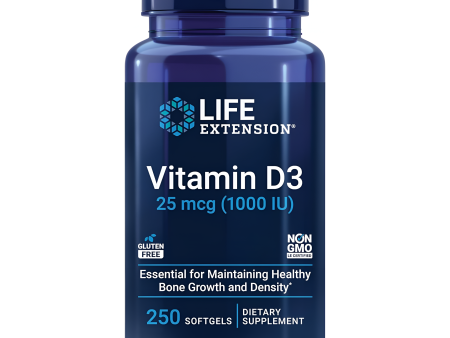 Life Extension - Vitamin D3 25 mcg (1000 IU), 250 softgels on Sale