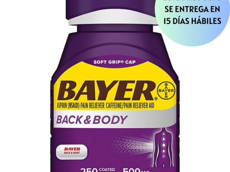 Bayer Back and Body Pain Reliever Aspirin con cafeína, 500mg, 250 ct. Hot on Sale