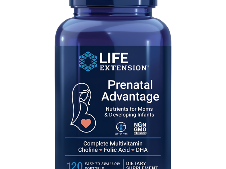 Life Extension Prenatal Advantage 120 softgels multivitamínico completo - Choline + Ácido Fólico + DHA Online now