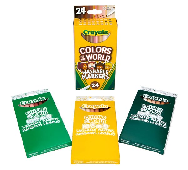 Crayola Colors Of The World Plumones lavables 24 unidades - plumones de punta fina Cheap